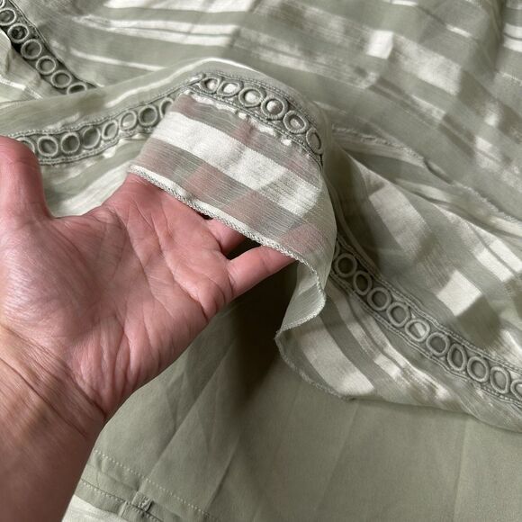 ASOS Design Mini Ruffle Dress US Sz 6 Sage Green Boho Fairycore Romantic Flaw - Picture 15 of 16